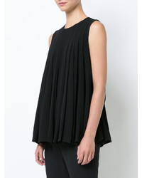 Черная блузка со складками от Co