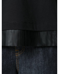 Черная блузка со складками от MM6 MAISON MARGIELA