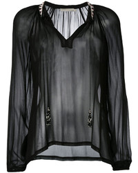 Черная блузка от Amen