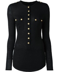 Черная блузка от Balmain