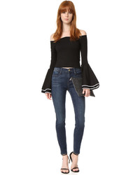 Черная блузка от Torn By Ronny Kobo