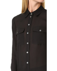 Черная блузка от Veronica Beard