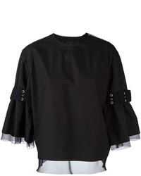 Черная блузка от Sacai