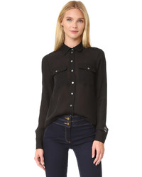 Черная блузка от Veronica Beard