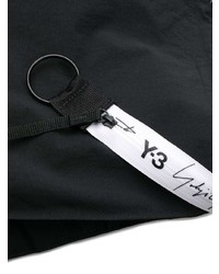 Мужская черная большая сумка из плотной ткани с принтом от Y-3