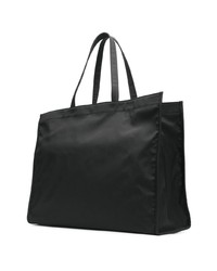 Мужская черная большая сумка из плотной ткани с принтом от Balenciaga