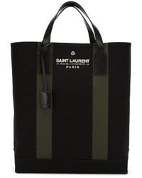 Мужская черная большая сумка из плотной ткани с принтом от Saint Laurent