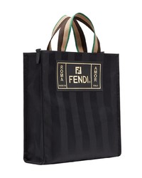 Мужская черная большая сумка из плотной ткани с принтом от Fendi