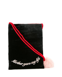 Черная большая сумка из плотной ткани с принтом от Tu Es Mon Trésor