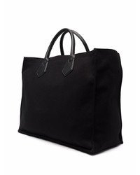 Мужская черная большая сумка из плотной ткани с принтом от Moschino
