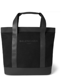Мужская черная большая сумка из плотной ткани от Balenciaga