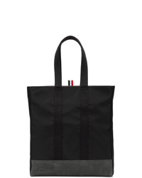 Мужская черная большая сумка из плотной ткани от Thom Browne