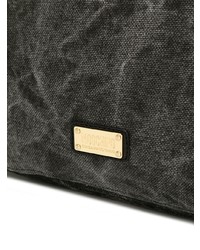 Черная большая сумка из плотной ткани от Moschino Cheap & Chic