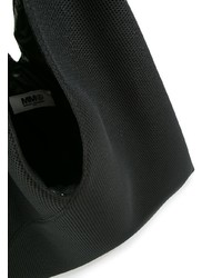 Черная большая сумка из плотной ткани от MM6 MAISON MARGIELA