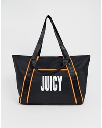 Черная большая сумка из плотной ткани от Juicy Couture
