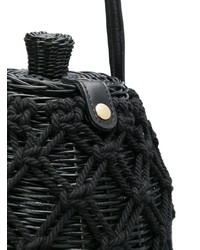 Черная большая сумка из плотной ткани от Ulla Johnson