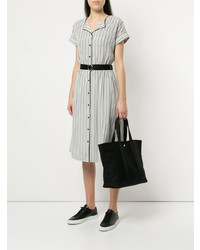 Черная большая сумка из плотной ткани от Cabas