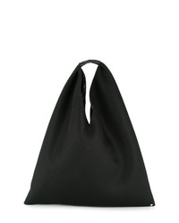 Черная большая сумка из плотной ткани от MM6 MAISON MARGIELA