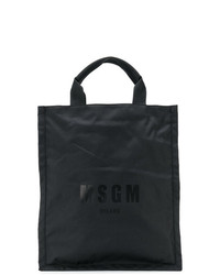 Мужская черная большая сумка из плотной ткани от MSGM