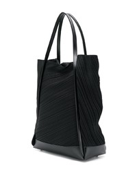 Черная большая сумка из плотной ткани от Pleats Please By Issey Miyake
