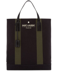 Мужская черная большая сумка из плотной ткани от Saint Laurent