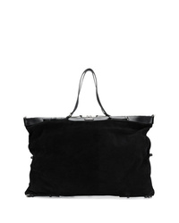 Мужская черная большая сумка из плотной ткани от Saint Laurent