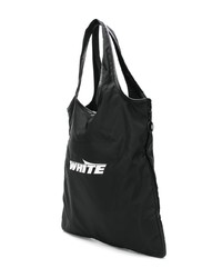 Мужская черная большая сумка из плотной ткани от Off-White