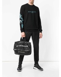 Мужская черная большая сумка из плотной ткани от Givenchy