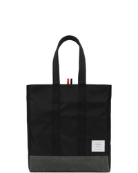 Мужская черная большая сумка из плотной ткани от Thom Browne