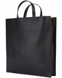 Черная большая сумка с принтом от Gucci