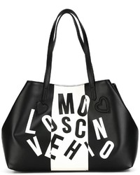 Черная большая сумка с принтом от Love Moschino