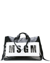 Черная большая сумка с принтом от MSGM