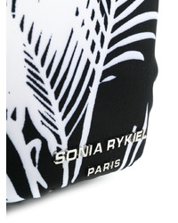 Черная большая сумка с принтом от Sonia Rykiel