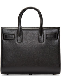 Черная большая сумка с шипами от Saint Laurent