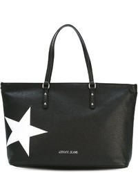 Черная большая сумка со звездами от Armani Jeans