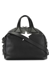 Черная большая сумка со звездами от Givenchy