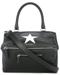 Черная большая сумка со звездами от Givenchy