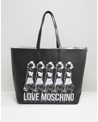 Черная большая сумка от Love Moschino