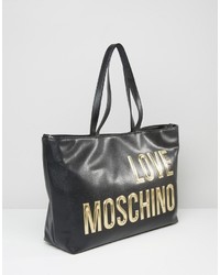 Черная большая сумка от Love Moschino