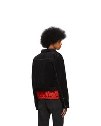Мужская черная вельветовая джинсовая куртка от Pyer Moss