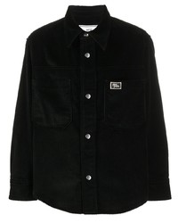 Мужская черная вельветовая куртка-рубашка от Ami Paris