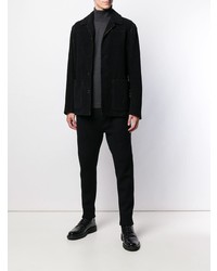Мужская черная вельветовая куртка-рубашка от Hevo