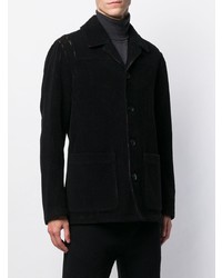 Мужская черная вельветовая куртка-рубашка от Hevo