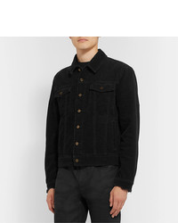 Мужская черная вельветовая куртка-рубашка от Saint Laurent