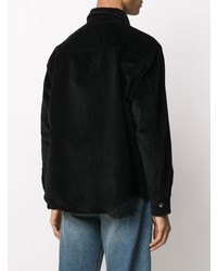 Мужская черная вельветовая куртка-рубашка от Ami Paris