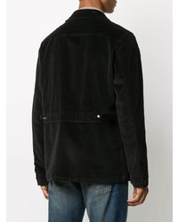 Мужская черная вельветовая куртка-рубашка от Lardini