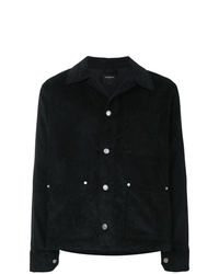 Мужская черная вельветовая куртка-рубашка от Tom Wood