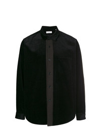 Мужская черная вельветовая рубашка с длинным рукавом от TOMORROWLAND