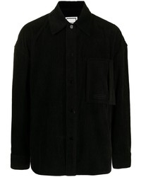 Мужская черная вельветовая рубашка с длинным рукавом от Wooyoungmi