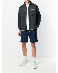 Мужская черная ветровка с принтом от Andrea Crews